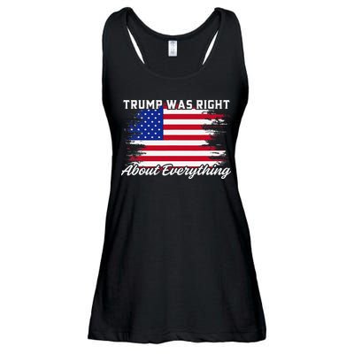 Trump Was Right About Everything President Flag Statement Ladies Essential Flowy Tank