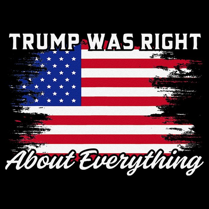 Trump Was Right About Everything President Flag Statement Zip Tote Bag