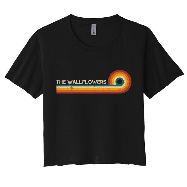 The Wallflowers Retro Stripes Musician Vintage Crop Top