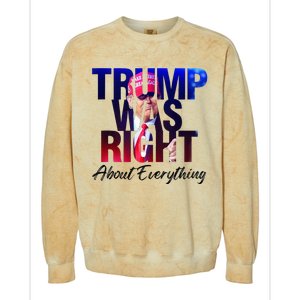 Trump Was Right About Everything Apparel Colorblast Crewneck Sweatshirt