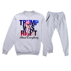 Trump Was Right About Everything Apparel Premium Crewneck Sweatsuit Set