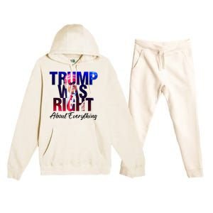 Trump Was Right About Everything Apparel Premium Hooded Sweatsuit Set