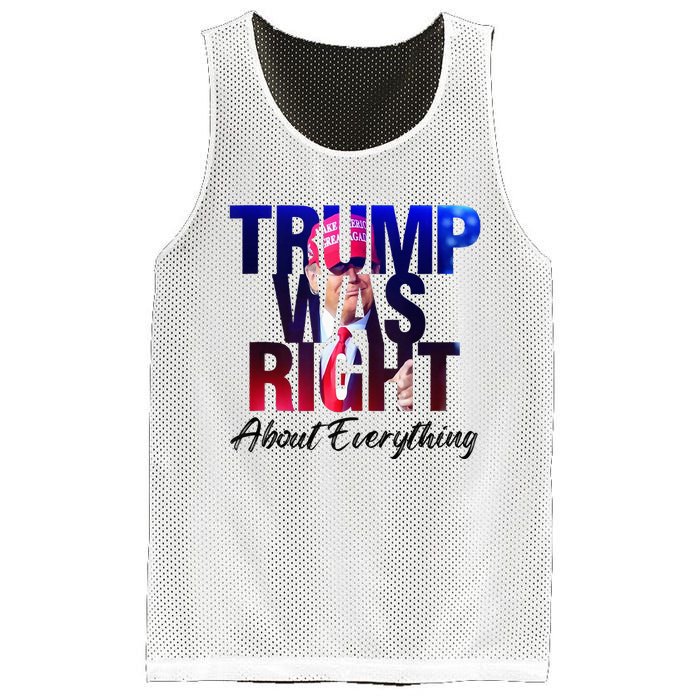 Trump Was Right About Everything Apparel Mesh Reversible Basketball Jersey Tank