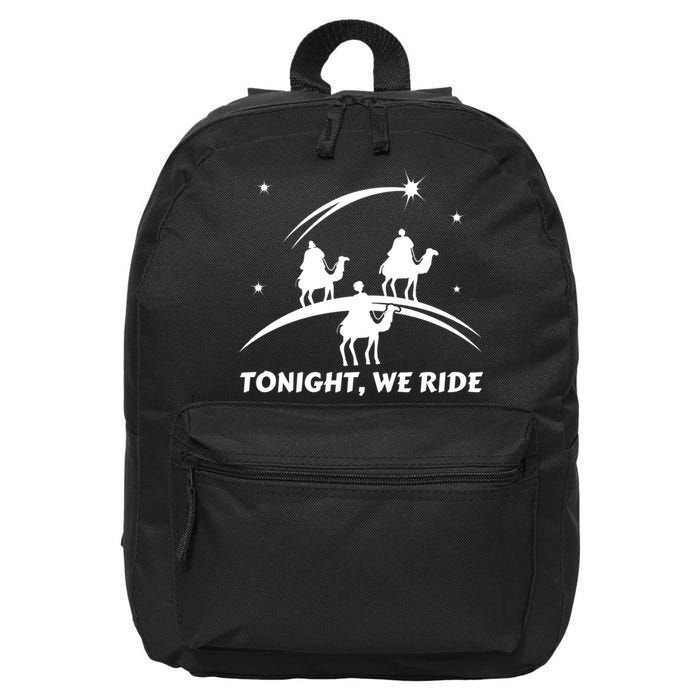 Tonight We Ride Three Wiseman Christmas Jesus Nativity 16 in Basic Backpack