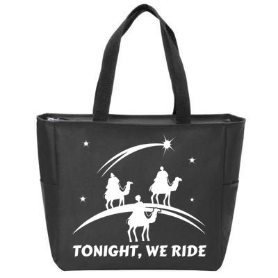 Tonight We Ride Three Wiseman Christmas Jesus Nativity Zip Tote Bag