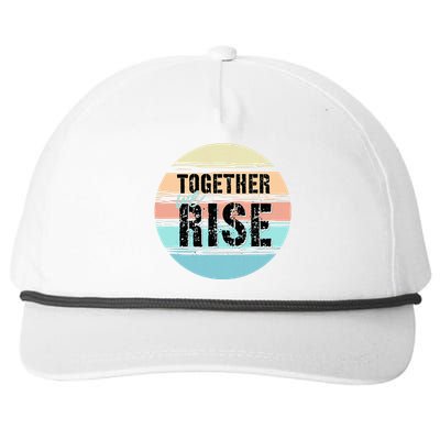 Together We Rise We Rise Together Empowerment Snapback Five-Panel Rope Hat