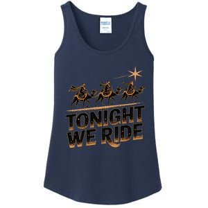 Tonight We Ride Three Wise Christmas Design Ladies Essential Tank