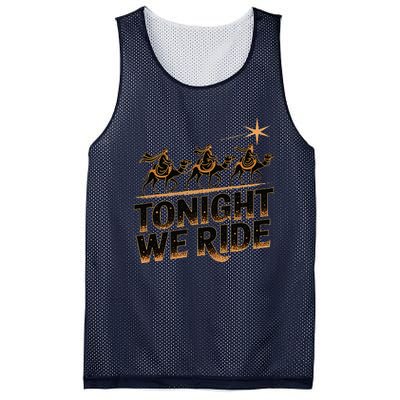 Tonight We Ride Three Wise Christmas Design Mesh Reversible Basketball Jersey Tank