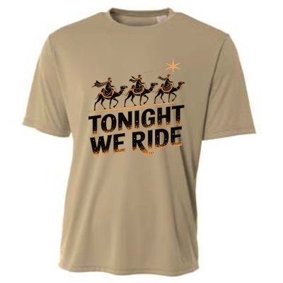 Tonight We Ride Three Wise Christmas Design Cooling Performance Crew T-Shirt