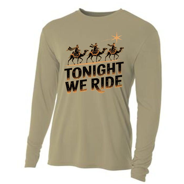 Tonight We Ride Three Wise Christmas Design Cooling Performance Long Sleeve Crew