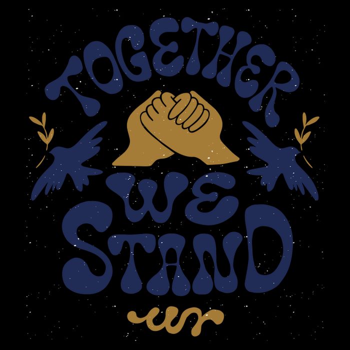 Together We Stand Support Ukraine Drawstring Bag