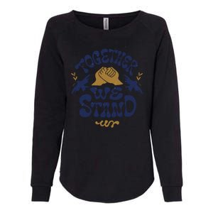 Together We Stand Support Ukraine Womens California Wash Sweatshirt