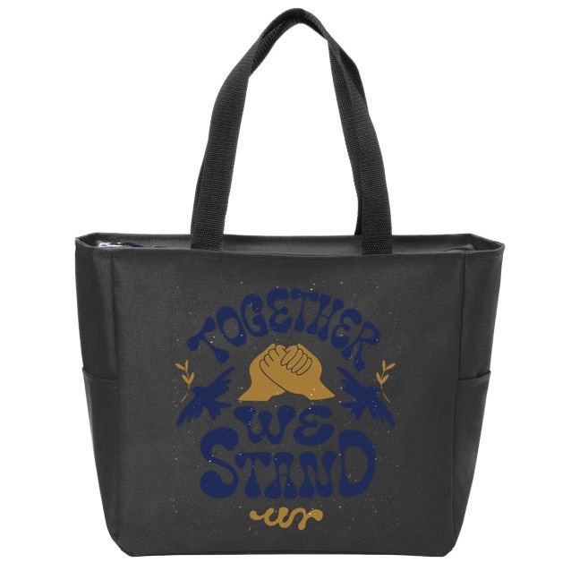 Together We Stand Support Ukraine Zip Tote Bag