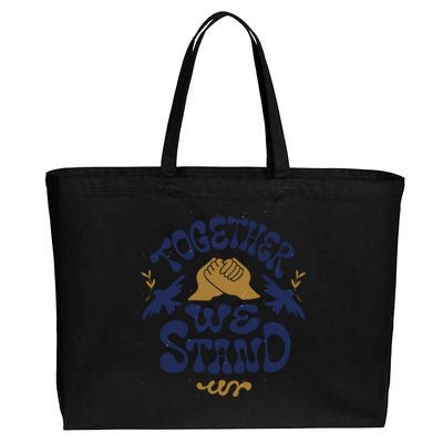 Together We Stand Support Ukraine Cotton Canvas Jumbo Tote