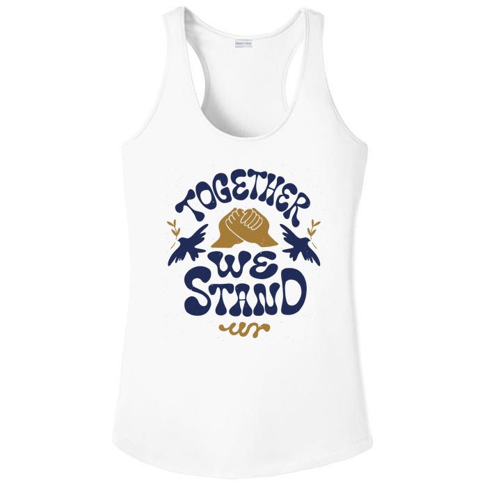 Together We Stand Support Ukraine Ladies PosiCharge Competitor Racerback Tank