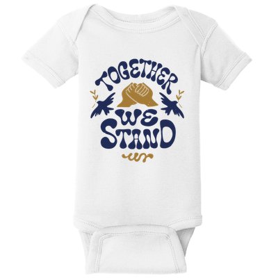 Together We Stand Support Ukraine Baby Bodysuit