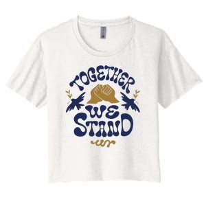 Together We Stand Support Ukraine Women's Crop Top Tee