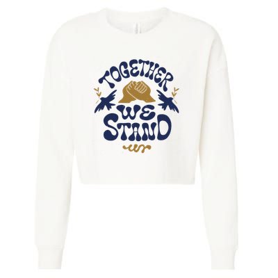 Together We Stand Support Ukraine Cropped Pullover Crew