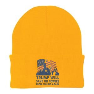 Trump Will Save The Towers From Falling Again Knit Cap Winter Beanie