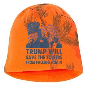 Trump Will Save The Towers From Falling Again Kati - Camo Knit Beanie