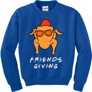 Turkey With Sunglasses Funny Gift Happy Friendsgiving Gift Kids Sweatshirt