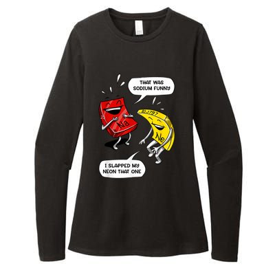 That Was Sodium Funny Geek Chemistry Science Joke Womens CVC Long Sleeve Shirt