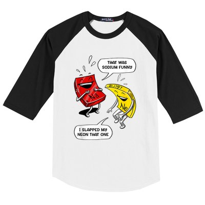 That Was Sodium Funny Geek Chemistry Science Joke Baseball Sleeve Shirt