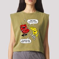 That Was Sodium Funny Geek Chemistry Science Joke Garment-Dyed Women's Muscle Tee