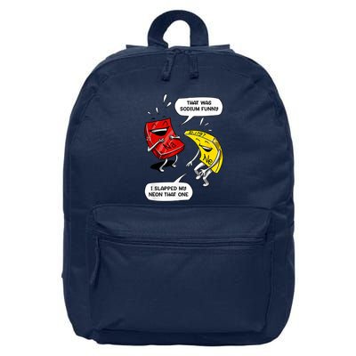 That Was Sodium Funny Geek Chemistry Science Joke 16 in Basic Backpack