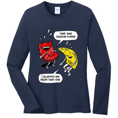 That Was Sodium Funny Geek Chemistry Science Joke Ladies Long Sleeve Shirt