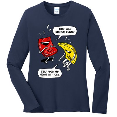 That Was Sodium Funny Geek Chemistry Science Joke Ladies Long Sleeve Shirt