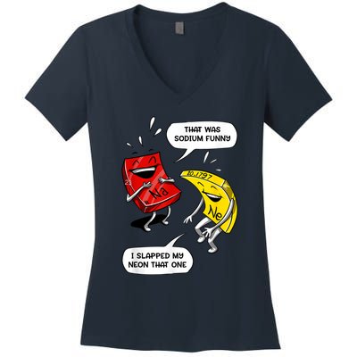 That Was Sodium Funny Geek Chemistry Science Joke Women's V-Neck T-Shirt