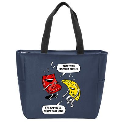 That Was Sodium Funny Geek Chemistry Science Joke Zip Tote Bag