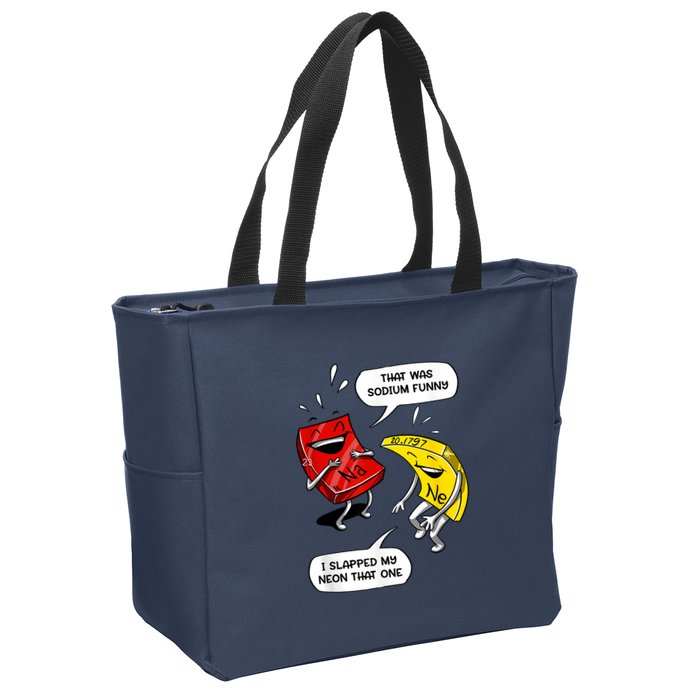 That Was Sodium Funny Geek Chemistry Science Joke Zip Tote Bag