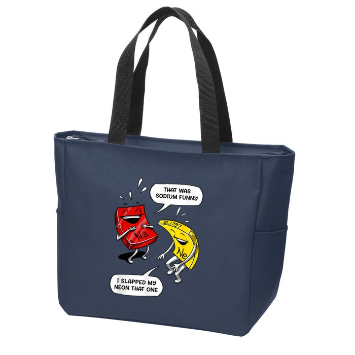 That Was Sodium Funny Geek Chemistry Science Joke Zip Tote Bag