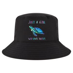 Turtle Watercolor Sea Ocean Just A Girl Who Loves Turtles Cool Comfort Performance Bucket Hat