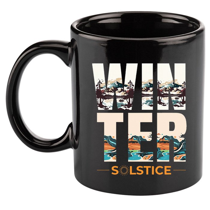 The Winter Solstice Yule  11oz C Handle Ceramic Mug