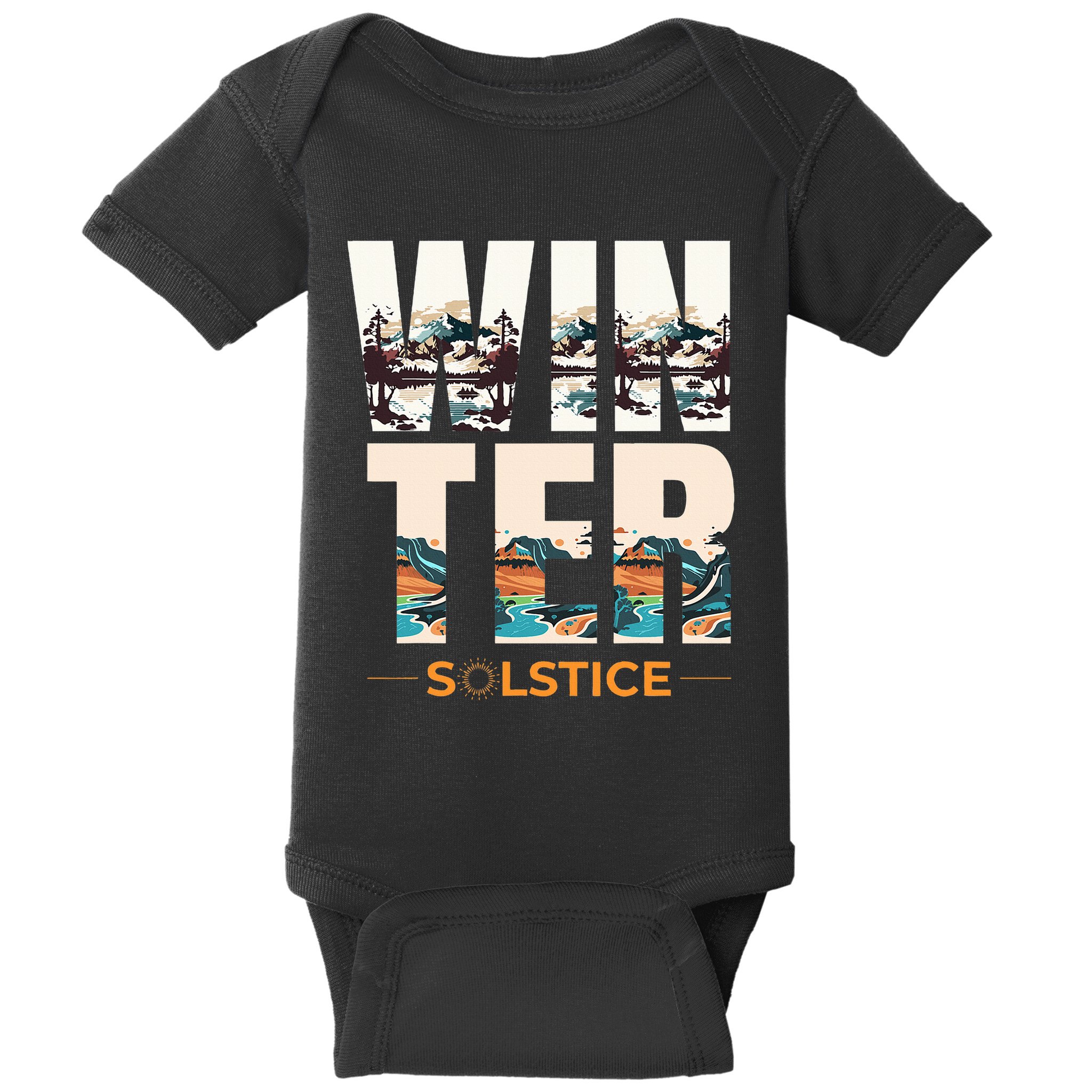 The Winter Solstice Yule  Baby Bodysuit