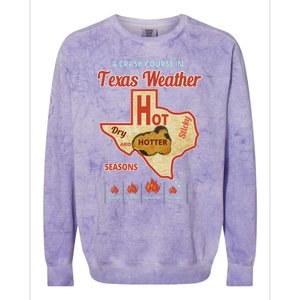 Texas Weather Summer Heat Wave Colorblast Crewneck Sweatshirt