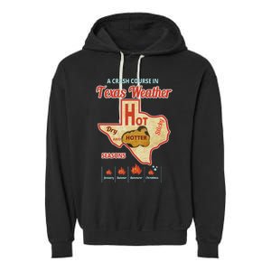 Texas Weather Summer Heat Wave Garment-Dyed Fleece Hoodie