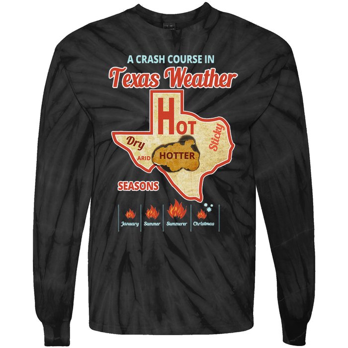 Texas Weather Summer Heat Wave Tie-Dye Long Sleeve Shirt