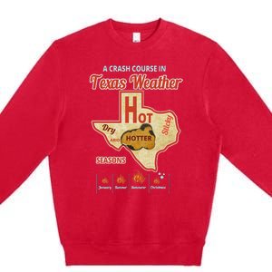 Texas Weather Summer Heat Wave Premium Crewneck Sweatshirt