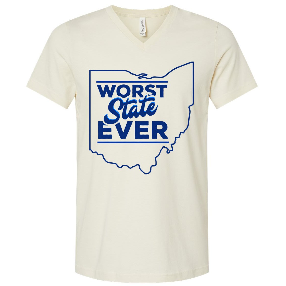 The Worst State Ever Is Ohio V-Neck T-Shirt