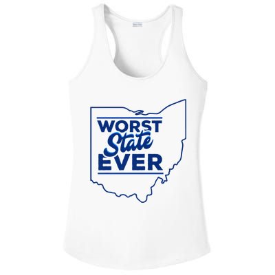 The Worst State Ever Is Ohio Ladies PosiCharge Competitor Racerback Tank