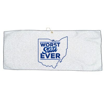 The Worst State Ever Is Ohio Large Microfiber Waffle Golf Towel