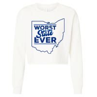 The Worst State Ever Is Ohio Cropped Pullover Crew