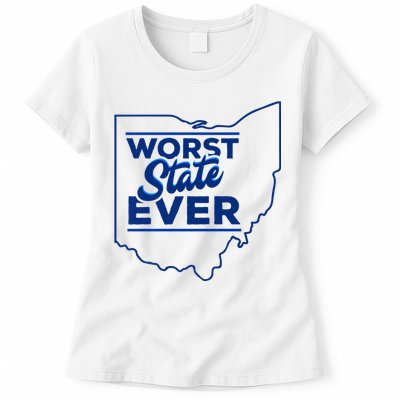 The Worst State Ever Is Ohio Womens T-Shirt