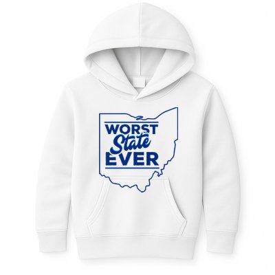 The Worst State Ever Is Ohio Kids Hoodie