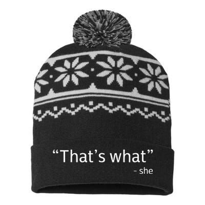 Thats What She Said Funny Workplace Office USA-Made Snowflake Beanie