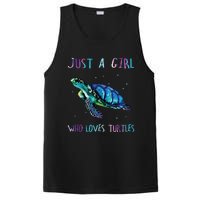 Turtle Watercolor Sea Ocean Just A Girl Who Loves Turtles PosiCharge Competitor Tank